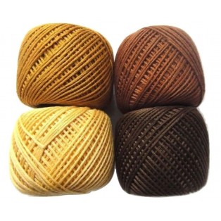 LOT 10 SHADES of BROWN 6 Ply Strand Cotton Thread Yarn Cross Stitch Embroidery
